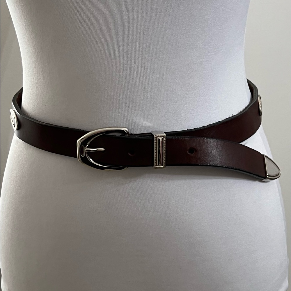 Horse-themed Brown Leather Belt - Size 30 - Picture 3 of 11